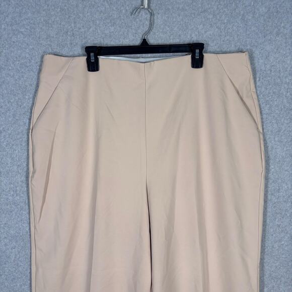 Torrid Wide Leg‎ Studio Refined Pants 3 Short Crepe Knit Neutral Quiet Luxury 3X - Picture 2 of 13